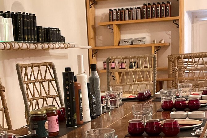 Extra virgin olive oil And Honey Tasting - Finding STOA Bar in Fira’s main square (underground, near a fish spa)