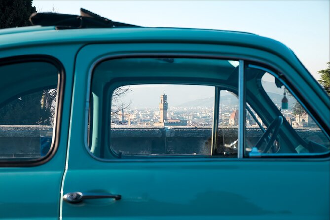 Florence: Private Vintage FIAT 500 with Wine & Olive Oil - Olive Oil, Rustic Bread, and a Glass of Chianti