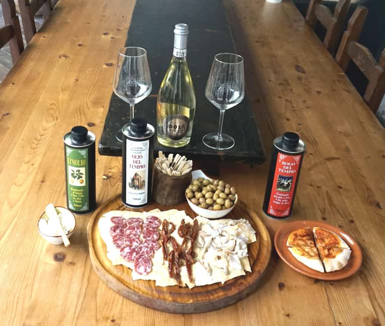 Olive Oil Museum: Extravirgin school - Food & wine tasting - The Tasting Table: Limolio, Rogo del Tempio, and Sardinian Pairings