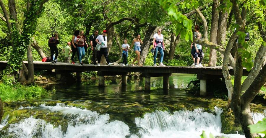 Split: Krka Waterfalls With Boat Cruise, Wine and Olive Oil - Krka National Park Time: Wooden Walkways and the Best Waterfall Views